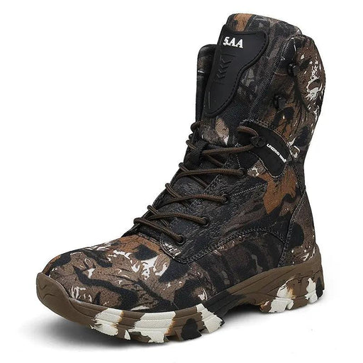 High-Top Camouflage Waterproof Combat Boots – Men's Tactical Outdoor Boots by Mead's Supply & Equipment Outfitters limited