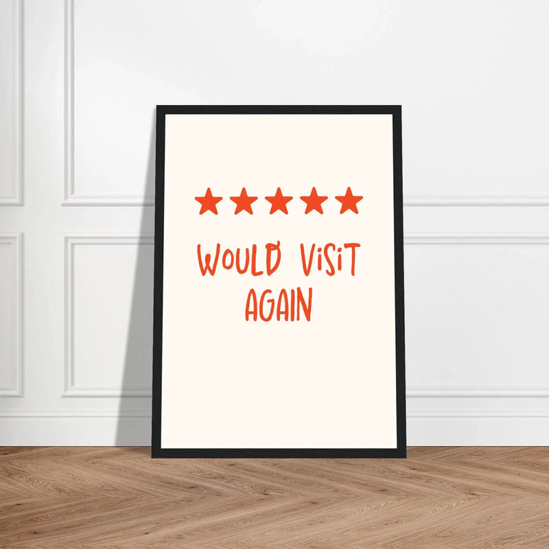 Would Visit Again by Blank Wall Print Shop