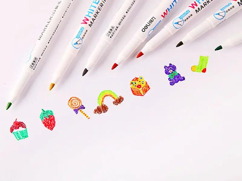 (12PCS/PACK) Whiteboard Marker Pen - Fine tip , Colourful by dealonline.co.nz