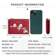 Brands HD BAELLERRY N8344 Small Wallet Floral Embroidery PU Leather Zipper Pocket Coin Purse Card Holder BAELLERRY N8344 Small Wallet Floral Embroidery PU Leather Zipper Pocket Coin Purse Card Holder