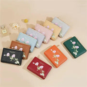 Brands HD BAELLERRY N8344 Small Wallet Floral Embroidery PU Leather Zipper Pocket Coin Purse Card Holder BAELLERRY N8344 Small Wallet Floral Embroidery PU Leather Zipper Pocket Coin Purse Card Holder