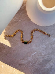 Tāhū Kākāriki Gold Bracelet by Tahana Jewellery