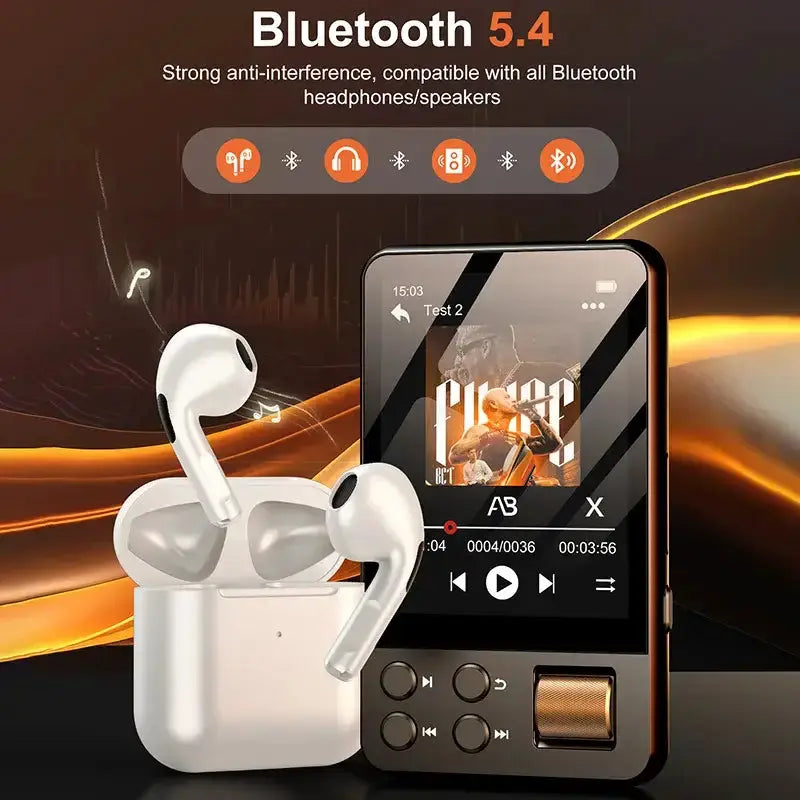 Habicare 64GB Bluetooth 5.4 WiFi MP3 Player with Touchscreen & FM Radio 64GB Bluetooth 5.4 WiFi MP3 Player with Touchscreen & FM Radio