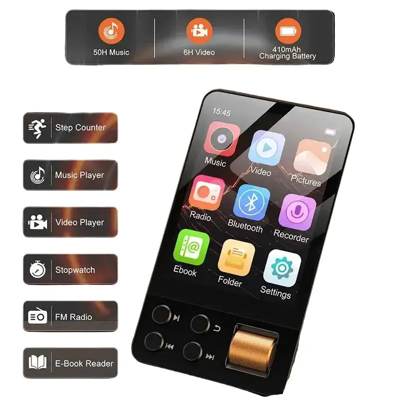 Habicare 64GB Bluetooth 5.4 WiFi MP3 Player with Touchscreen & FM Radio 64GB Bluetooth 5.4 WiFi MP3 Player with Touchscreen & FM Radio
