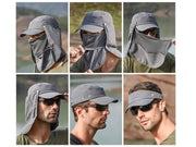 DARK GREY Sun Hat Wide Brim Bucket Hats Outdoor Fishing Hiking Cap UV Protection by dealonline.co.nz