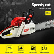 SportZone.co.nz Tools > Power Tools > Chainsaws Giantz 65cc Petrol Chainsaw 24 Inch Bar Electric Start Giantz 65cc Petrol Chainsaw 24 Inch Bar Electric Start