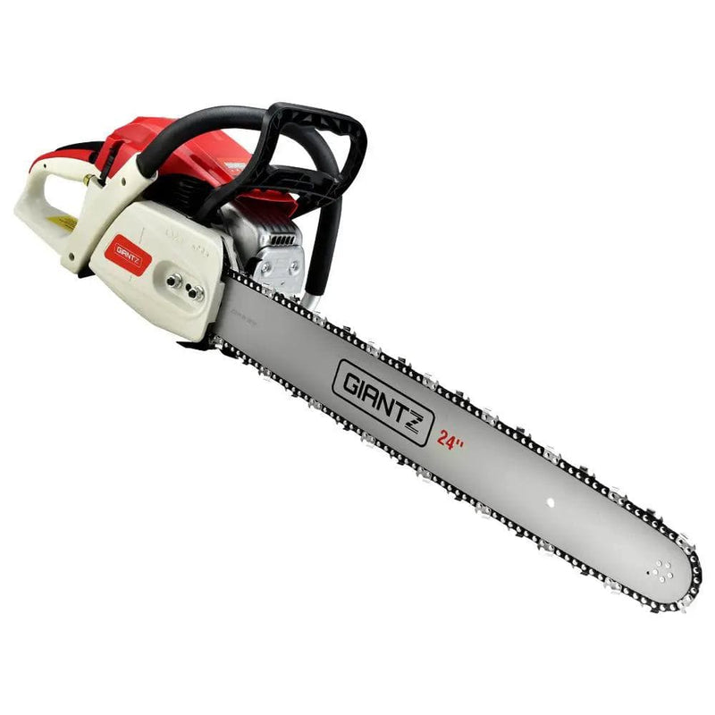 SportZone.co.nz Tools > Power Tools > Chainsaws Giantz 65cc Petrol Chainsaw 24 Inch Bar Electric Start Giantz 65cc Petrol Chainsaw 24 Inch Bar Electric Start