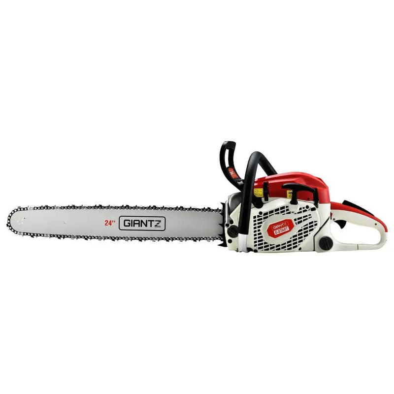 SportZone.co.nz Tools > Power Tools > Chainsaws Giantz 65cc Petrol Chainsaw 24 Inch Bar Electric Start Giantz 65cc Petrol Chainsaw 24 Inch Bar Electric Start