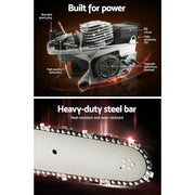 SportZone.co.nz Tools > Power Tools > Chainsaws Giantz 65cc Petrol Chainsaw 24 Inch Bar Electric Start Giantz 65cc Petrol Chainsaw 24 Inch Bar Electric Start