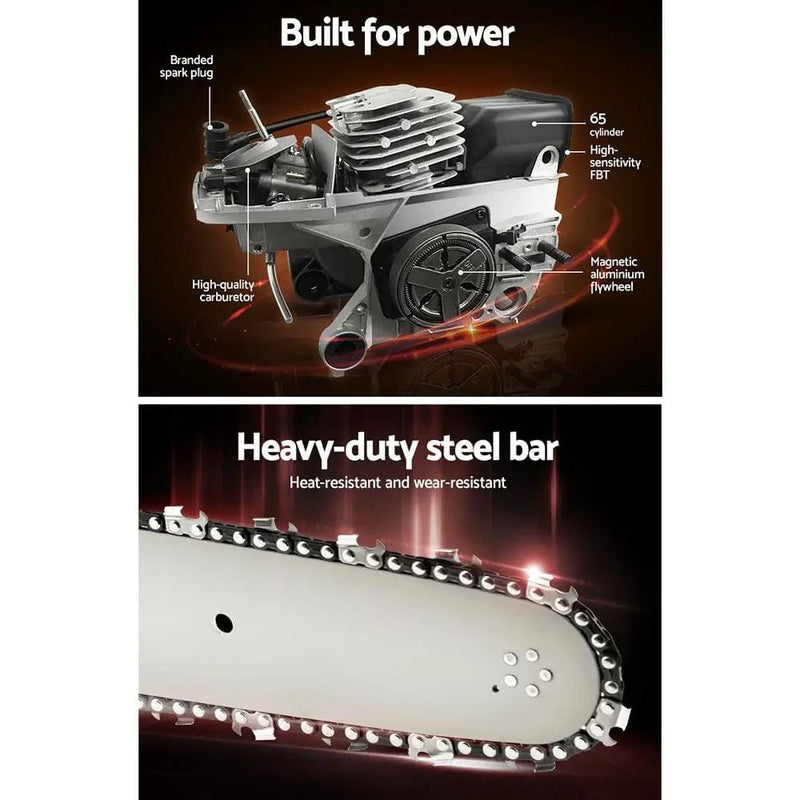 SportZone.co.nz Tools > Power Tools > Chainsaws Giantz 65cc Petrol Chainsaw 24 Inch Bar Electric Start Giantz 65cc Petrol Chainsaw 24 Inch Bar Electric Start