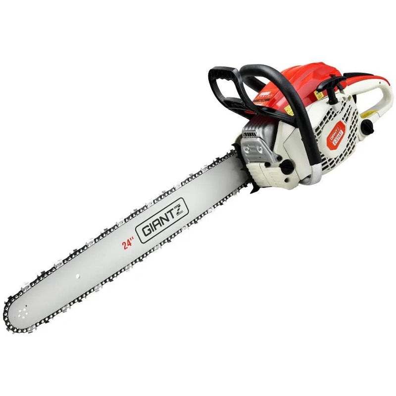SportZone.co.nz Tools > Power Tools > Chainsaws Giantz 65cc Petrol Chainsaw 24 Inch Bar Electric Start Giantz 65cc Petrol Chainsaw 24 Inch Bar Electric Start
