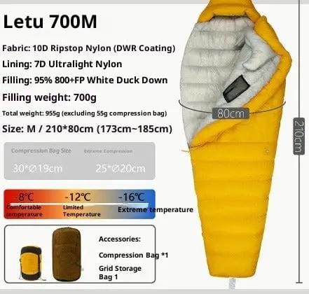Mead's Supply & Equipment Outfitters limited Sleeping Bags Ultralight Down Sleeping Bag for Camping & Hiking Ultralight Down Sleeping Bag for Camping & Hiking