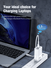 techplus 65W GaN Ultra Fast Charger – Triple-Port Charging Solution for All Your Devices 65W GaN Ultra Fast Charger – Triple-Port Charging Solution for All Your Devices