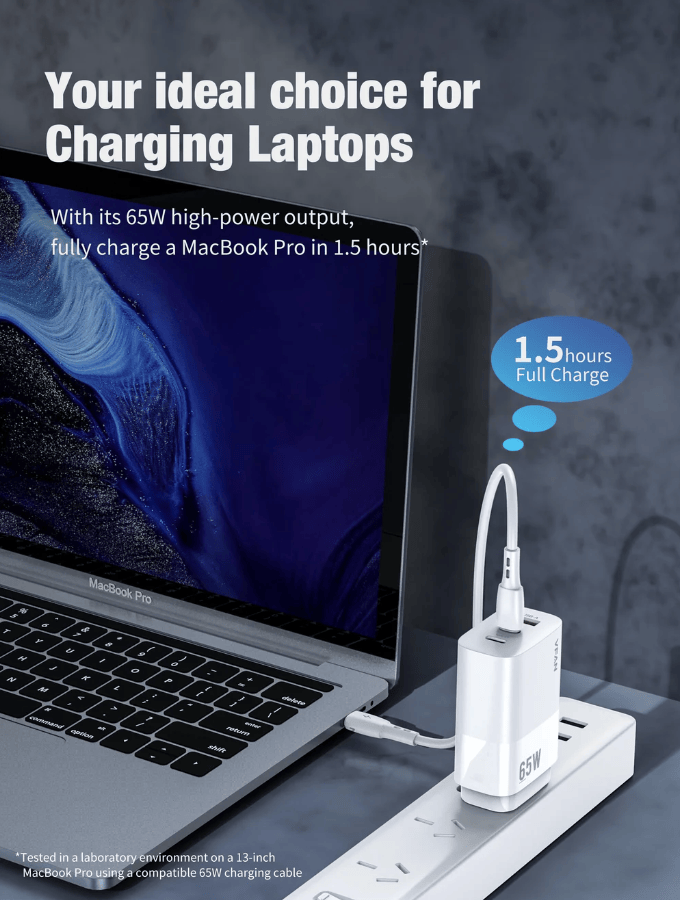 techplus 65W GaN Ultra Fast Charger – Triple-Port Charging Solution for All Your Devices 65W GaN Ultra Fast Charger – Triple-Port Charging Solution for All Your Devices