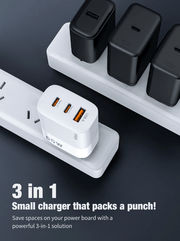 techplus 65W GaN Ultra Fast Charger – Triple-Port Charging Solution for All Your Devices 65W GaN Ultra Fast Charger – Triple-Port Charging Solution for All Your Devices