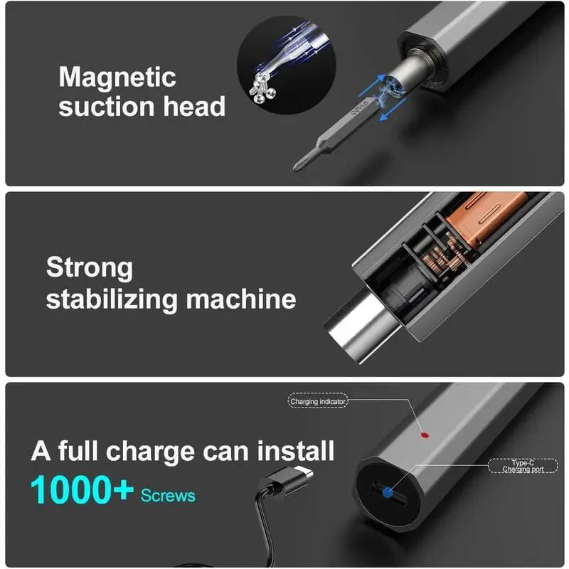 SportZone.co.nz Tools > Other Tools > Screwdrivers 66-in-1 Cordless Electric Precision Screwdriver Kit with LED Ligh 66-in-1 Cordless Electric Precision Screwdriver Kit with LED Ligh
