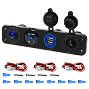 4 in 1 Charger Outlet Socket Panel QC Dua 12V USB Power Outlet Car Switch by salelink.co.nz