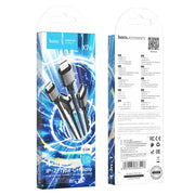 HOCO 4in1 Cable (iP+iP+Type-C+Micro) 1M by salelink.co.nz