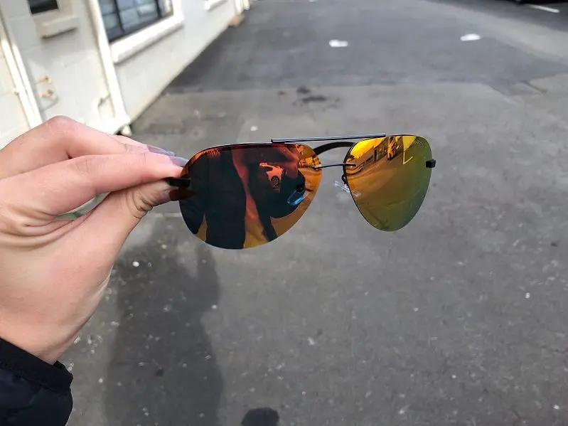 Orange - Mirror Lens HD Polarized Lens Sunglasses Anti-Blue Ray Hydrophobic by dealonline.co.nz