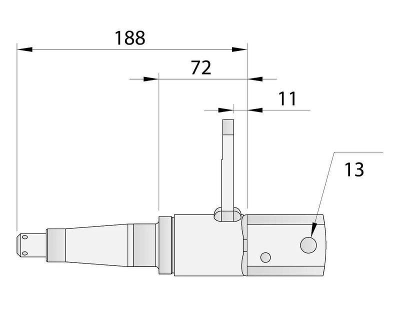 Gull Wing Axle - Disc Braked - 2000kg - Bare Metal technical drawing with dimensions.