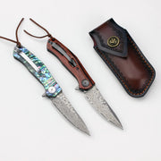 Color Shell Handle Damascus Steel Knife Colored Shell by China Dropship