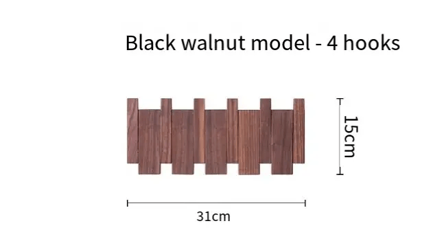 Simplicity Piano Key Wall Coat Rack Three Hook Wood Decor by Action Outdoors Limited