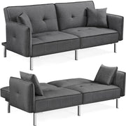 Extra Large Sofa Convertible Futon Sofa Bed by Yaheetech