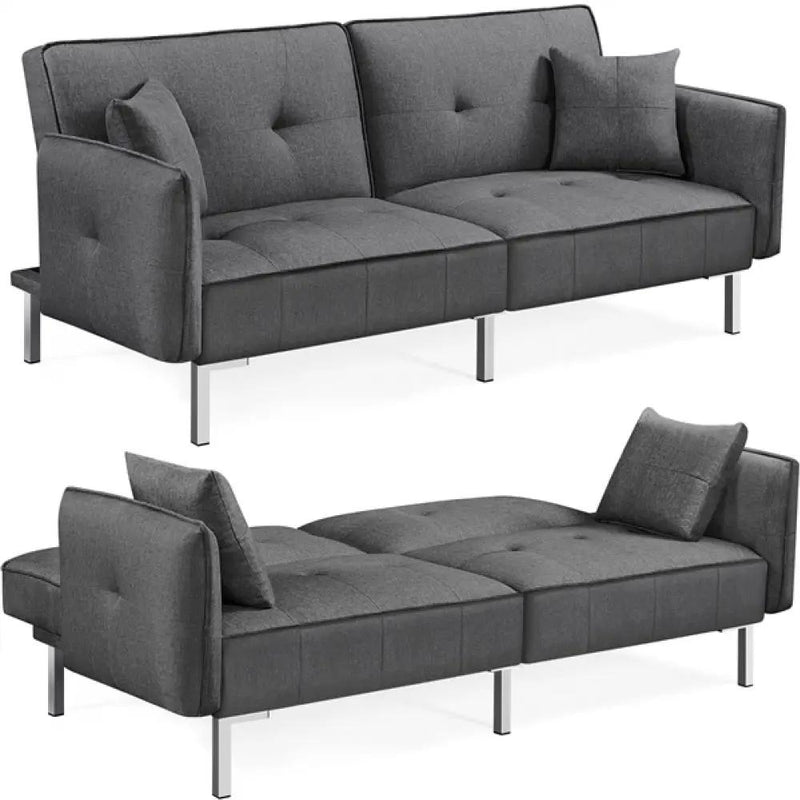 Extra Large Sofa Convertible Futon Sofa Bed by Yaheetech