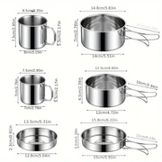 Outdoor Cookware Set - 304 Stainless Steel Camping Utensils Kit HW2011 by ECOTREK
