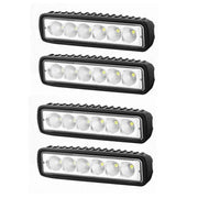 4x 6inch 30W LED Work Driving Light Bar Flood by salelink.co.nz