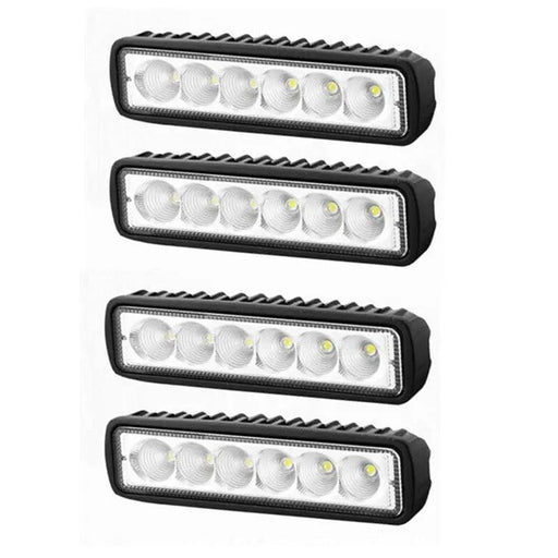 4x 6inch 30W LED Work Driving Light Bar Flood by salelink.co.nz