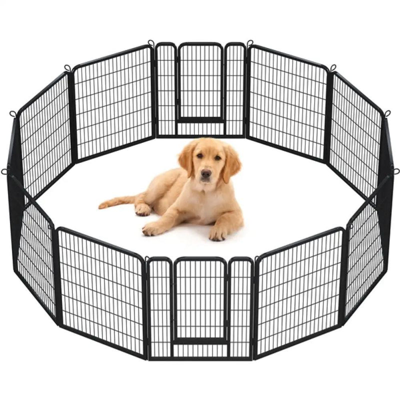 Yaheetech 12 Panels Heavy Duty Dog Pen 12 Panels Heavy Duty Dog Pen