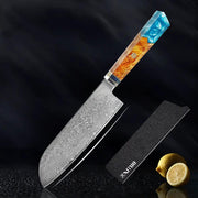 Kitchen Set Knife Damascus Steel Kitchen Knife Kitchen Knife Chef Knife Santoku Knife Japanese Knife Kitchen Tool A by China Dropship