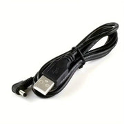 Barrel Jack Power Cable (Elbow) - 3.5mm x 1.35mm charger (Black) 1m by 9eight5
