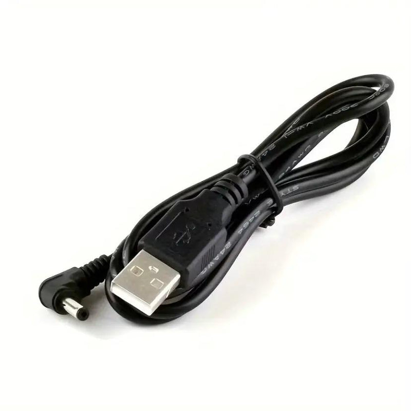 Barrel Jack Power Cable (Elbow) - 3.5mm x 1.35mm charger (Black) 1m by 9eight5