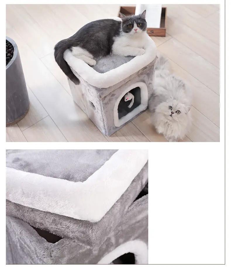 Collapsible Cat House with Bed H 42cm by dealonline.co.nz
