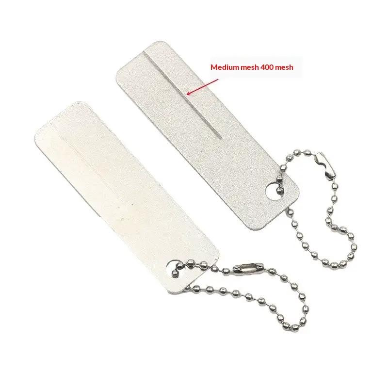 Ultra-hard Diamond Camping Outdoor Mini Sharpening Tool With Whetstone Hook Single Sided 400 Grit by China Dropship