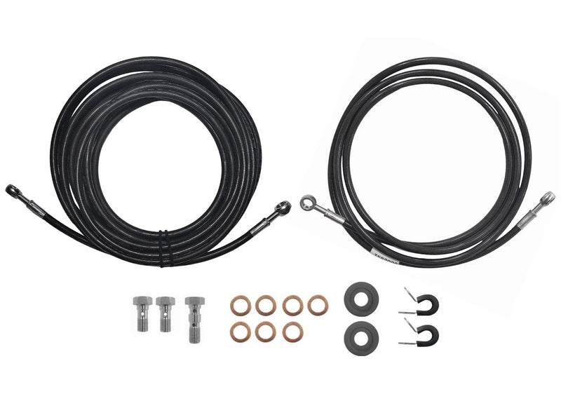 S/S Teflon Hose Kit - Banjo to Banjo - 1x2m & 1x6m by Trojan