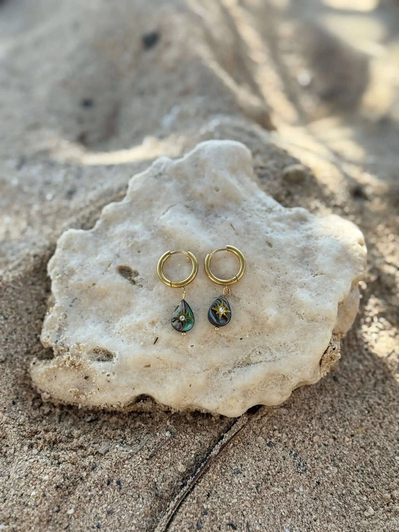 Whetū Ata Gold Huggies by Tahana Jewellery