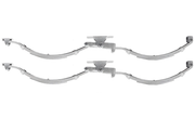 Slipper Eye Type suspension components showing pair with 45mm wide design and 3000kg capacity.