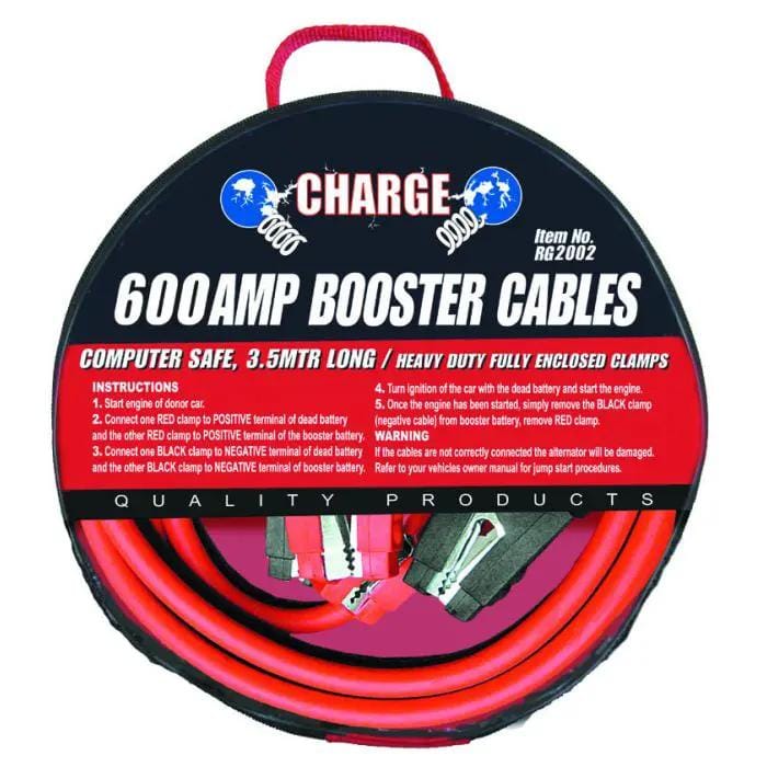 HEAVY DUTY JUMPER CABLES - 600AMP (COMPUTER SAFE) by Racing Pro NZ Ltd