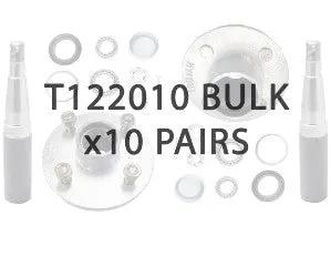 1500kg Non-braked Hub & Stub Kit - 4x4"x7/16" - Bulk