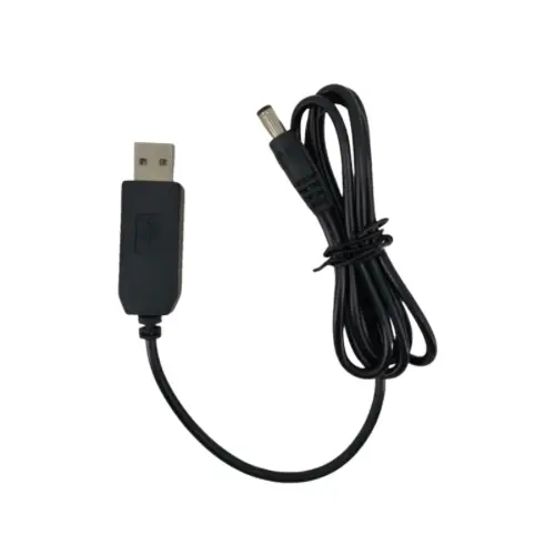 Barrel Jack Power Cable - 12V / 5.5mm x 2.1mm charger (Black) 1m by 9eight5