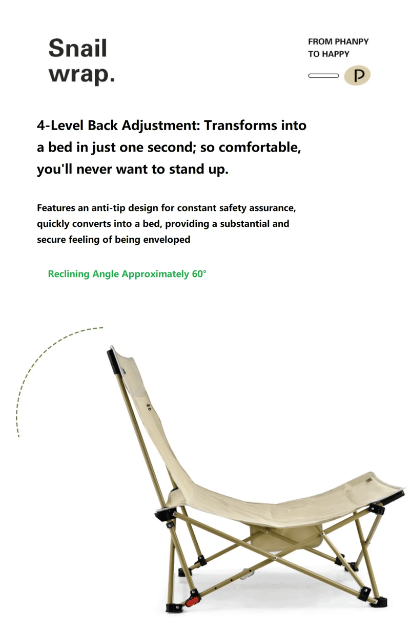 Portable Folding Beach Chair – Enhanced Size & Comfort URB10326 by ECOTREK