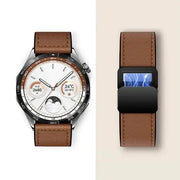 BroDeals Watches Universal Leather Watch Strap with Magnetic Buckle Universal Leather Watch Strap with Magnetic Buckle