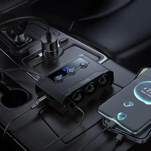240W Car Charger Hub with 3x Sockets by BroDeals
