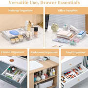 g8buynz g8buynz 25pcs Drawer storage box set transparent plastic multifunctional organizer 25pcs 25pcs Drawer storage box set transparent plastic multifunctional organizer 25pcs