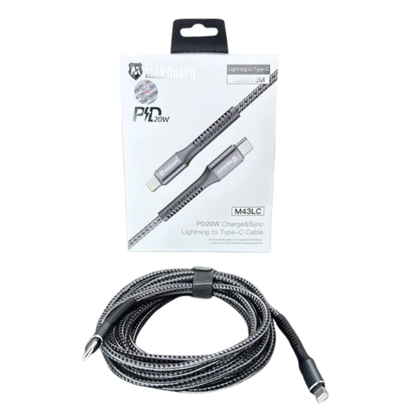 Maxguard 3m 20W Type-C to Lightning cable M43LC by 9eight5