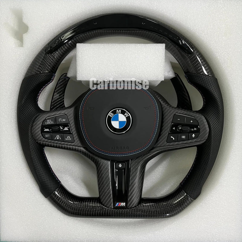 BMW Steering Wheel (Carbon Fiber+Perforated Leather) #6 by CARBONISE