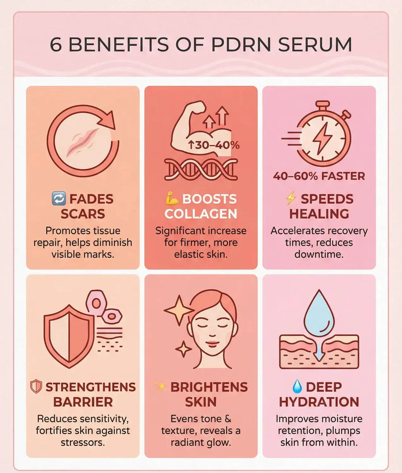 Poppy Gifts Skin Care Sadoer PDRN Peptide Collagen Six Piece Skincare Set Pink Glow Sadoer PDRN Pink Peptide Collagen Six Piece Set